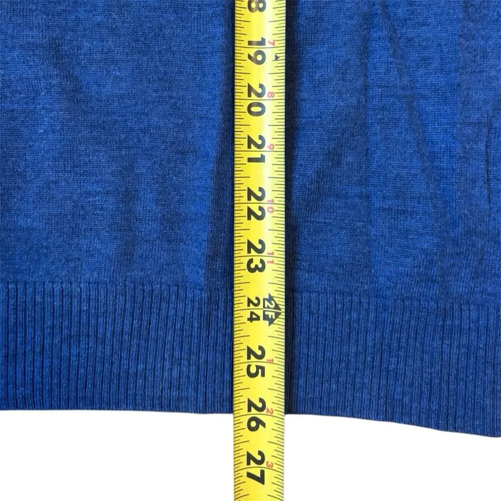Banana Republic Extra Fine Merino Crewneck Sweater Men’s L Blue Knit Pullover LS